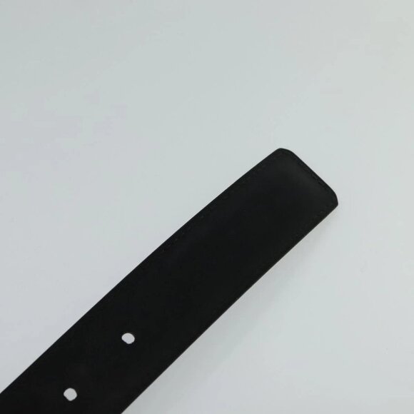 LOUIS VUITTON Belt Leather 29.9""""""""-34.3"""""""" Black Silver M9831 LV A... - Picture 9 of 16